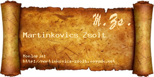 Martinkovics Zsolt névjegykártya